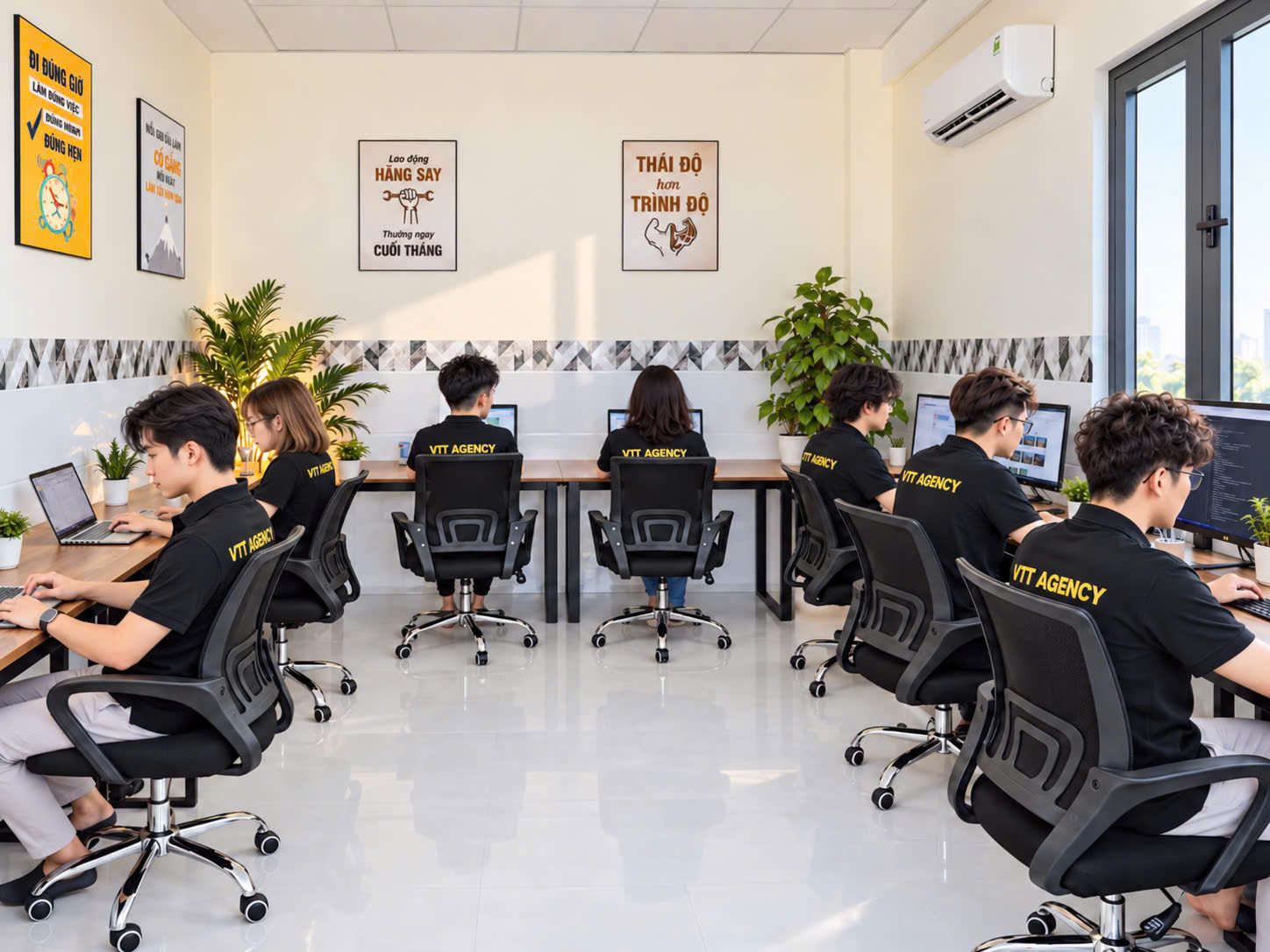 Không gian làm việc của đội ngũ VTT Agency