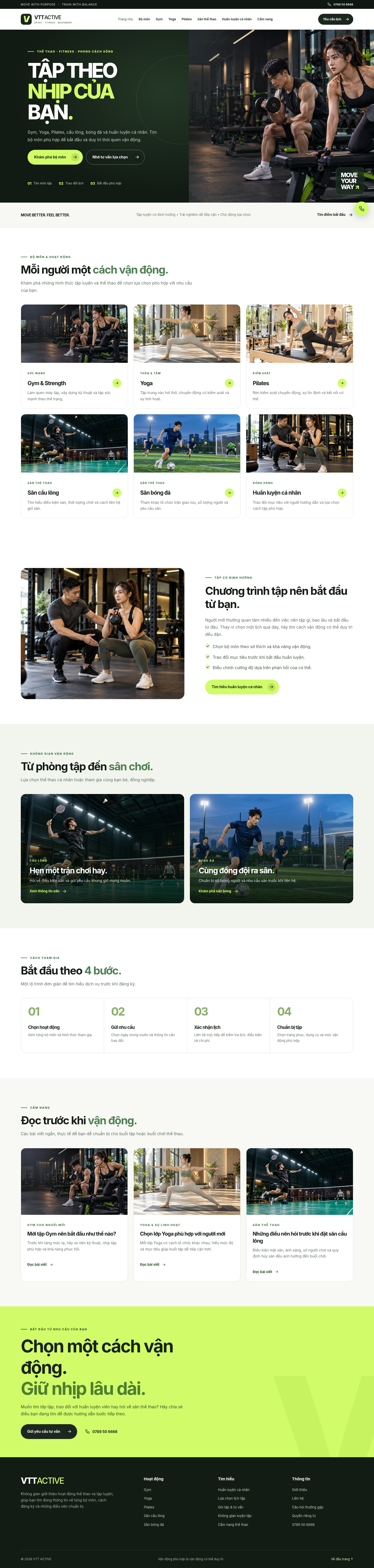 Ảnh chụp giao diện Thể thao & Fitness