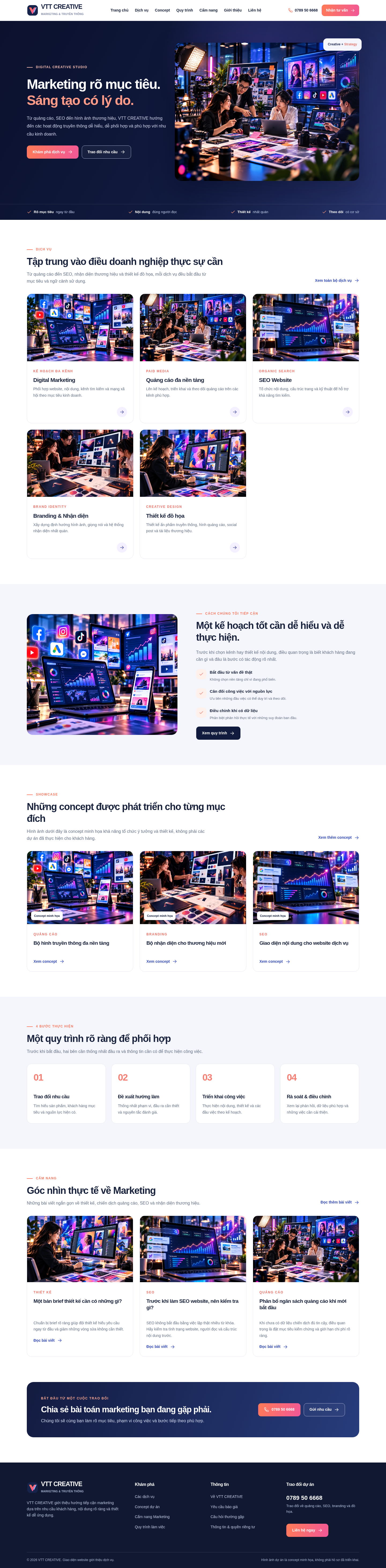 Ảnh chụp giao diện Marketing & Truyền thông